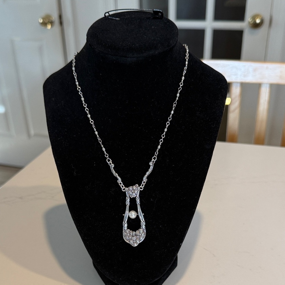 Brighton Silver Necklace with Pearl Accent